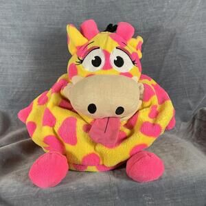 Tummy Stuffers Wild Ones Yellow Pink Giraffe Plush Stuffed Animal Toy Jay @ Play